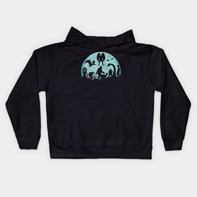 Cryptids Kids Hoodie by Tesszero